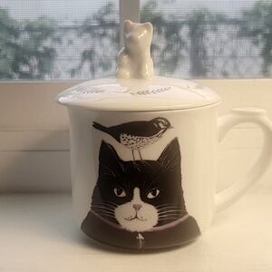 Mary Lake Thompson Cat Mug with Lid